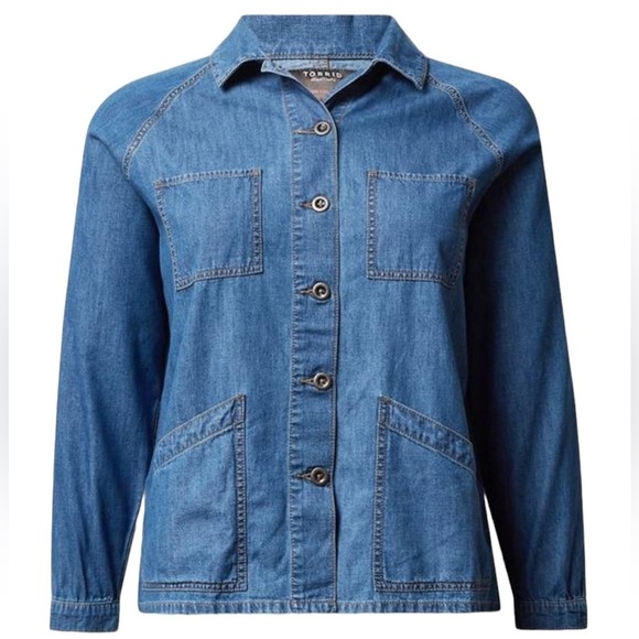 NWT- Denim Raglan Chore Jacket. Size 1X 14-16 - Picture 3 of 5